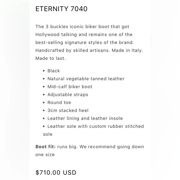 EUC Fiorentini + Baker ETERNITY 7040 Biker Dark Chocolate Brown Leather 39.5 - Picture 11 of 15